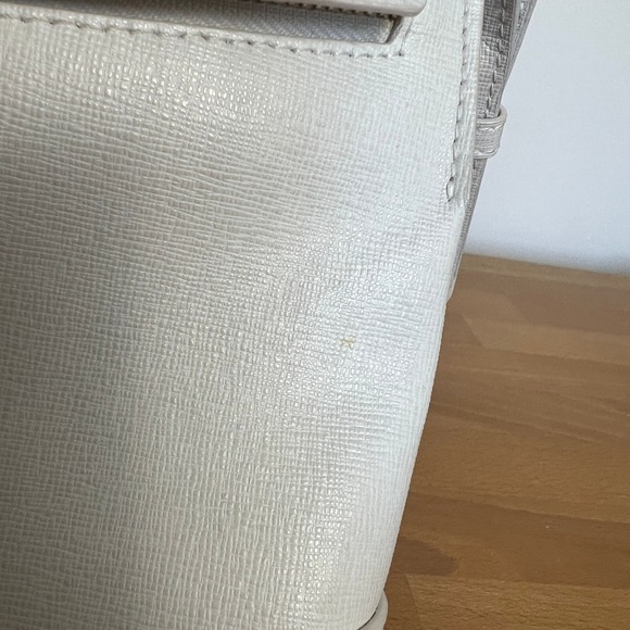 Furla Piper Leather Top Handle Bag Cream Ivory White - Picture 11 of 14